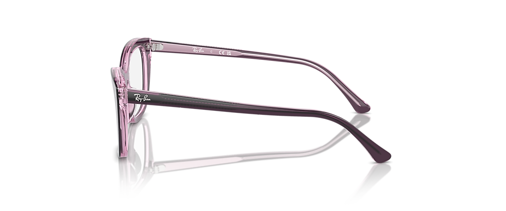 Ray-Ban RB5433 Optics Violet On Transparent Pink Frames