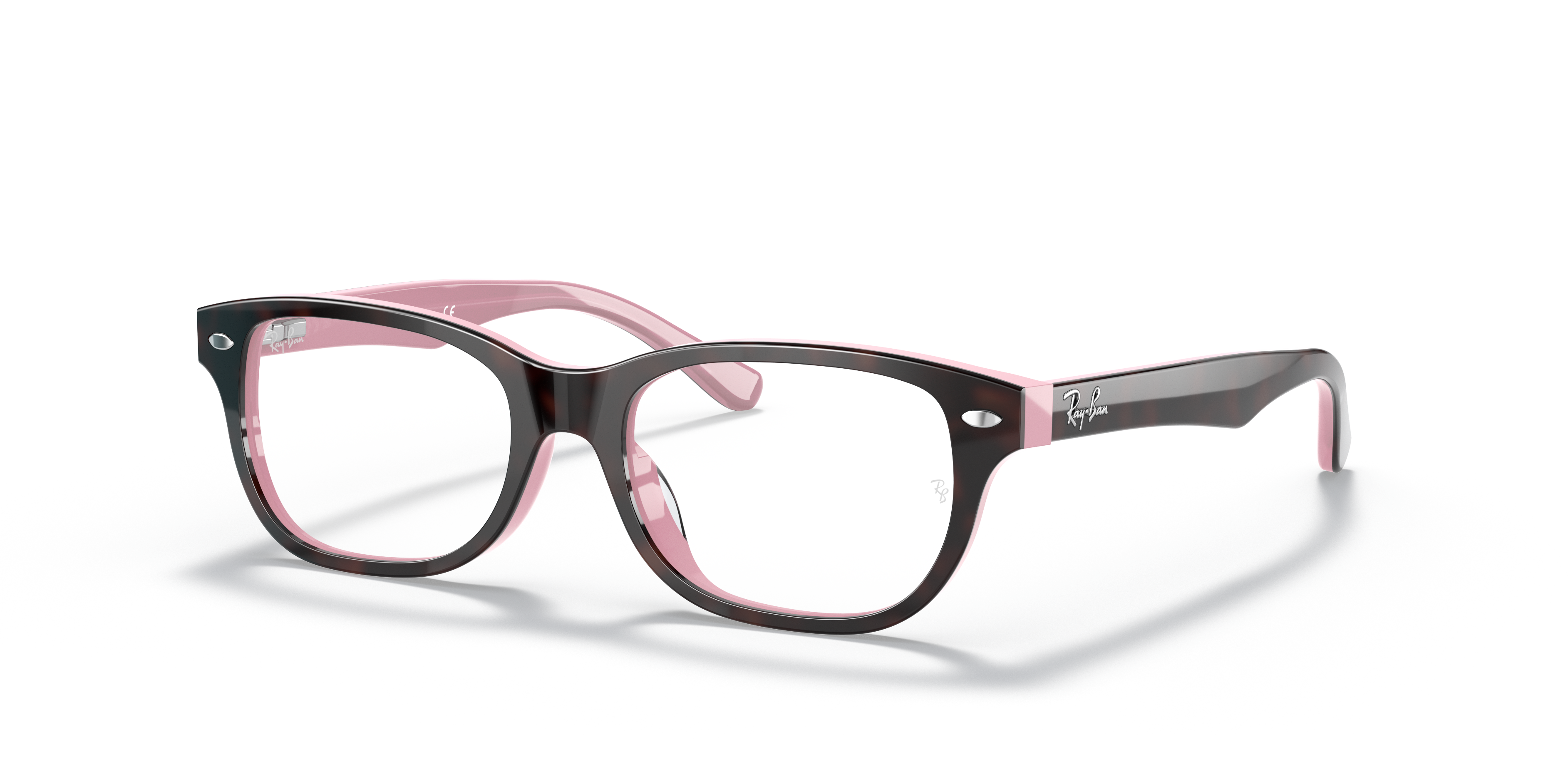 Ray-Ban RB1555F Optics Kids Glasses with Havana On Opal Pink frame | OPSM