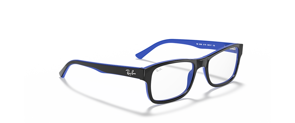 Ray-Ban RB5268 Optics Black On Blue Frames Ray-Ban RB5268 Optics Black On Blue Frames