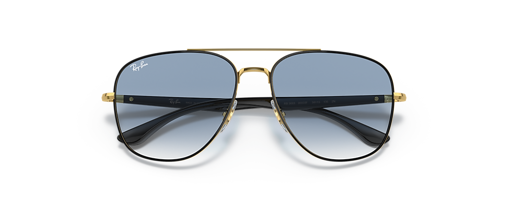 Ray-Ban RB3683 Black On Gold Sunglasses