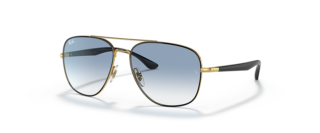 Ray-Ban RB3683 Black On Gold Sunglasses