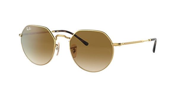 Ray-Ban RB3565 Jack Sunglasses with Brown lenses and Arista Gold