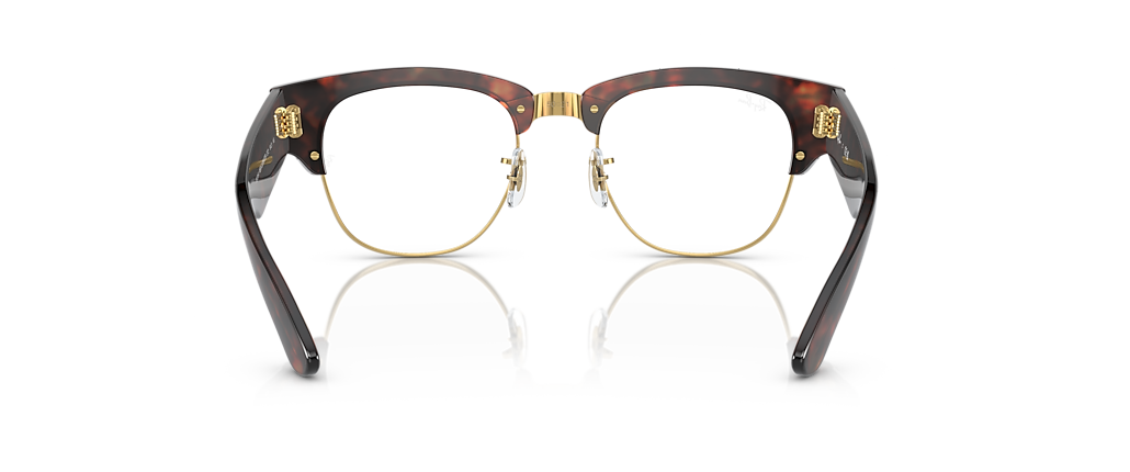 Ray-Ban RB0316V Mega Clubmaster Optics Tortoise On Gold Frames