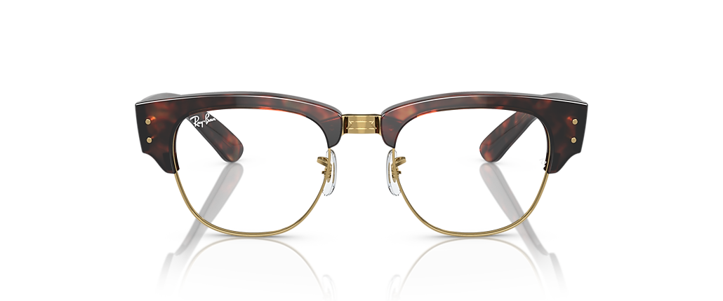 Ray-Ban RB0316V Mega Clubmaster Optics Tortoise On Gold Frames