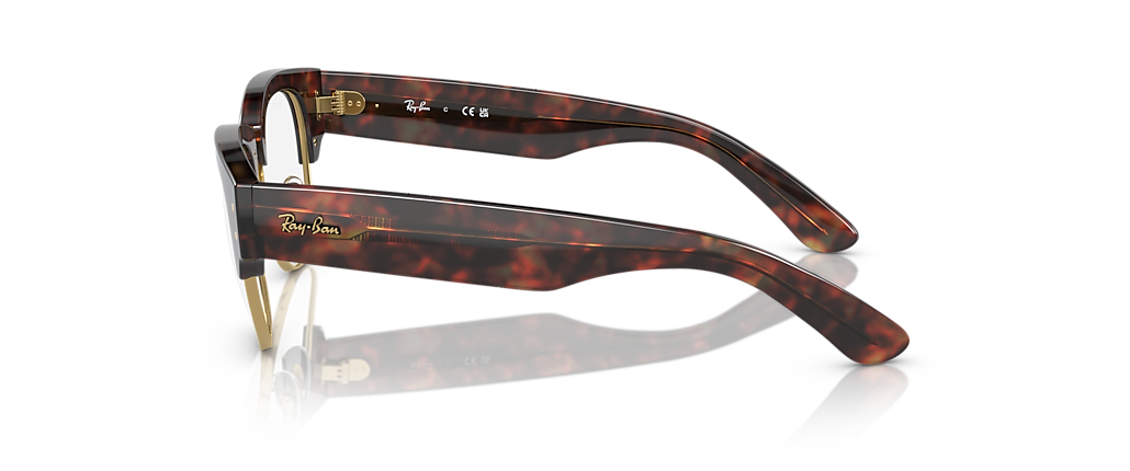 Ray-Ban RB0316V Mega Clubmaster Optics Tortoise On Gold Frames