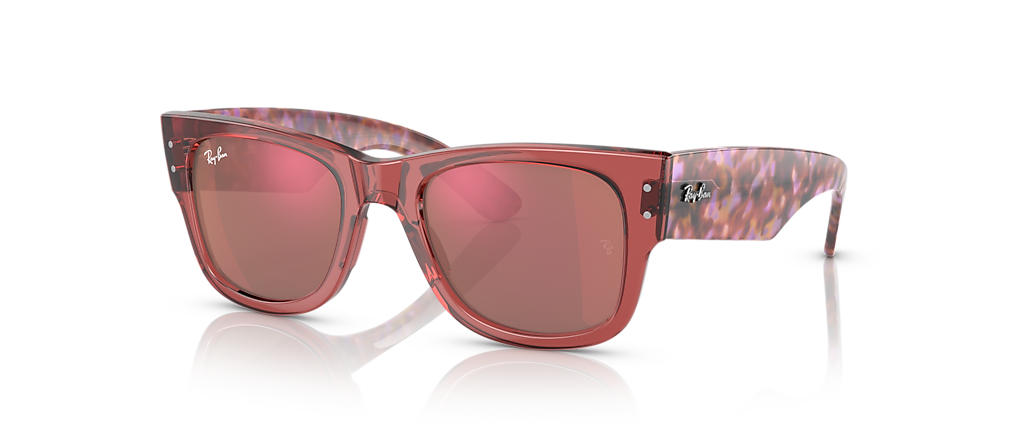 Ray-Ban RB0840S Mega Wayfarer Transparent Pink Sunglasses