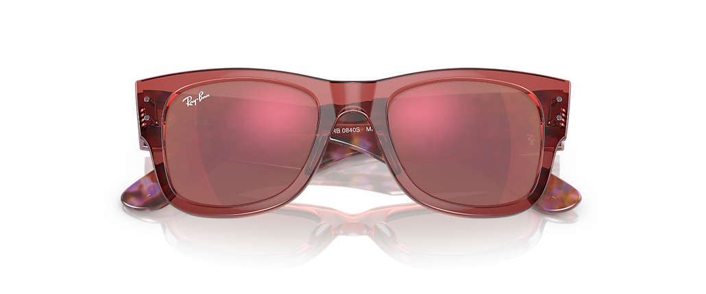 Ray-Ban RB0840S Mega Wayfarer Transparent Pink Sunglasses
