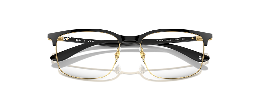 Ray-Ban RB6518 Optics Black On Gold Frames