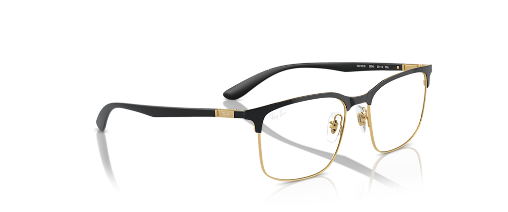 Ray-Ban RB6518 Optics Black On Gold Frames