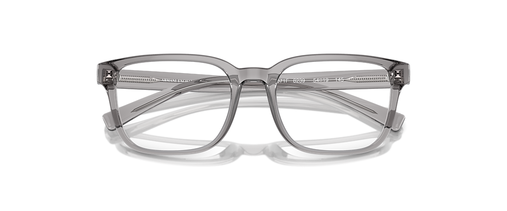 Armani Exchange AX3071F Shiny Transparent Grey Frames Armani Exchange AX3071F Shiny Transparent Grey Frames