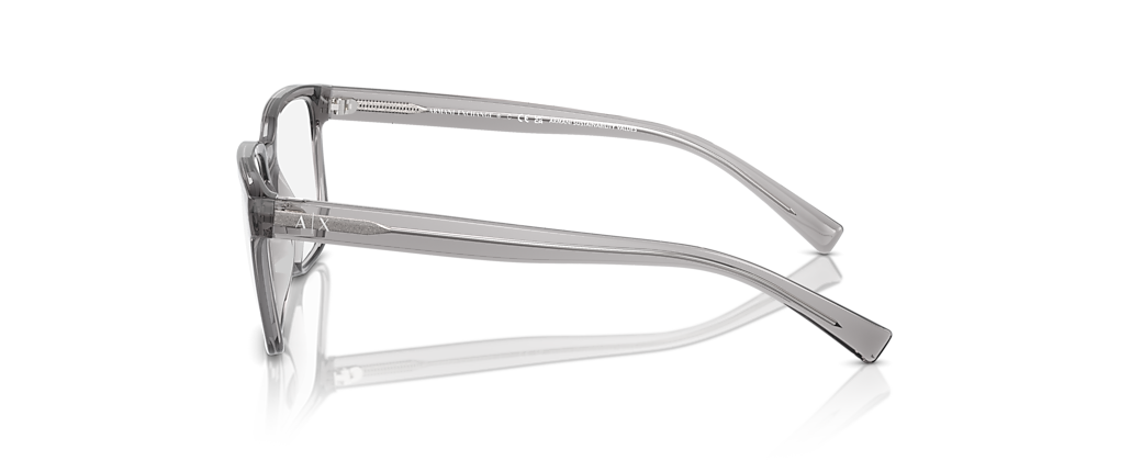Armani Exchange AX3071F Shiny Transparent Grey Frames Armani Exchange AX3071F Shiny Transparent Grey Frames