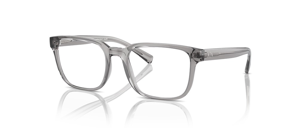 Armani Exchange AX3071F Shiny Transparent Grey Frames Armani Exchange AX3071F Shiny Transparent Grey Frames