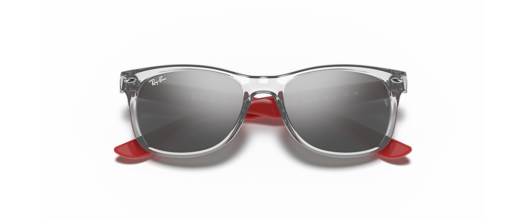 Ray-Ban RB9052S New Wayfarer Kids Transparent Grey Sunglasses Ray-Ban RB9052S New Wayfarer Kids Transparent Grey Sunglasses