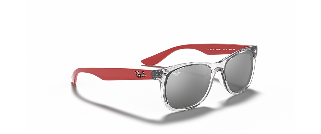 Ray-Ban RB9052S New Wayfarer Kids Transparent Grey Sunglasses Ray-Ban RB9052S New Wayfarer Kids Transparent Grey Sunglasses