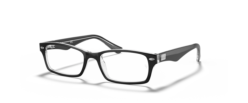 Ray-Ban RB5206 Optics Black On Transparent Frames Ray-Ban RB5206 Optics Black On Transparent Frames