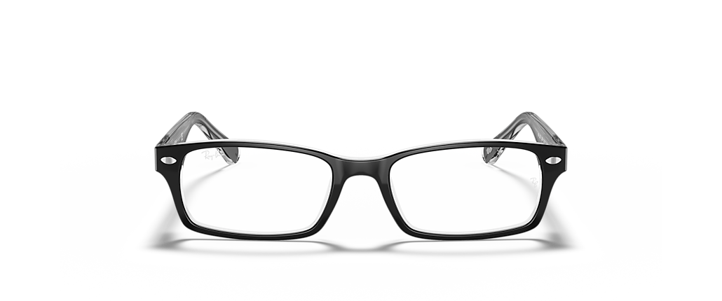 Ray-Ban RB5206 Optics Black On Transparent Frames Ray-Ban RB5206 Optics Black On Transparent Frames