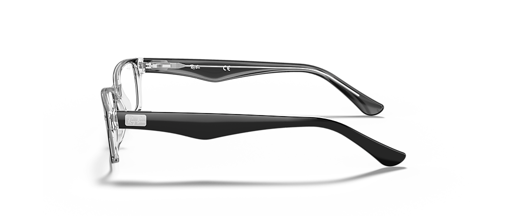 Ray-Ban RB5206 Optics Black On Transparent Frames Ray-Ban RB5206 Optics Black On Transparent Frames