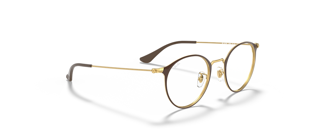 Ray-Ban RB6378F RB6378 Optics Brown On Gold Frames Ray-Ban RB6378F RB6378 Optics Brown On Gold Frames