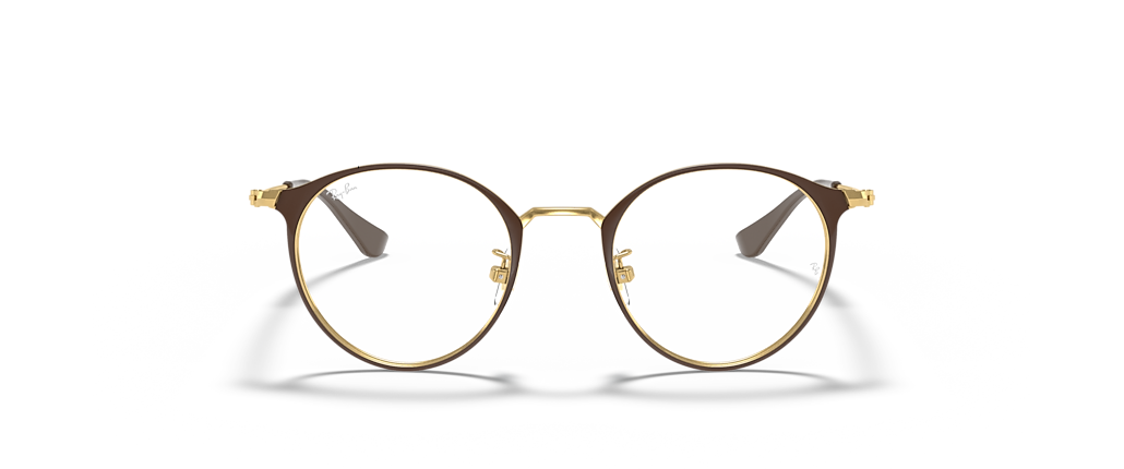Ray-Ban RB6378F RB6378 Optics Brown On Gold Frames Ray-Ban RB6378F RB6378 Optics Brown On Gold Frames