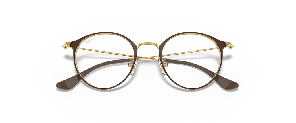 Ray-Ban RB6378F RB6378 Optics Brown On Gold Frames Ray-Ban RB6378F RB6378 Optics Brown On Gold Frames
