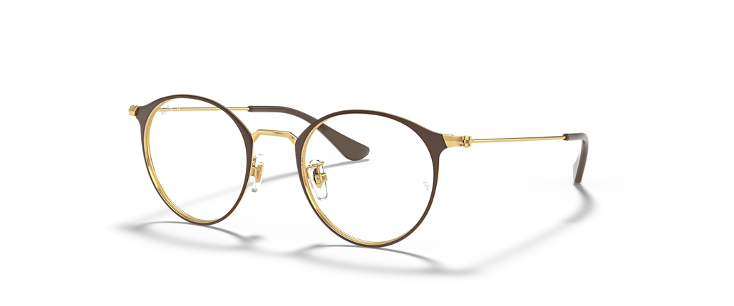 Ray-Ban RB6378F RB6378 Optics Brown On Gold Frames Ray-Ban RB6378F RB6378 Optics Brown On Gold Frames
