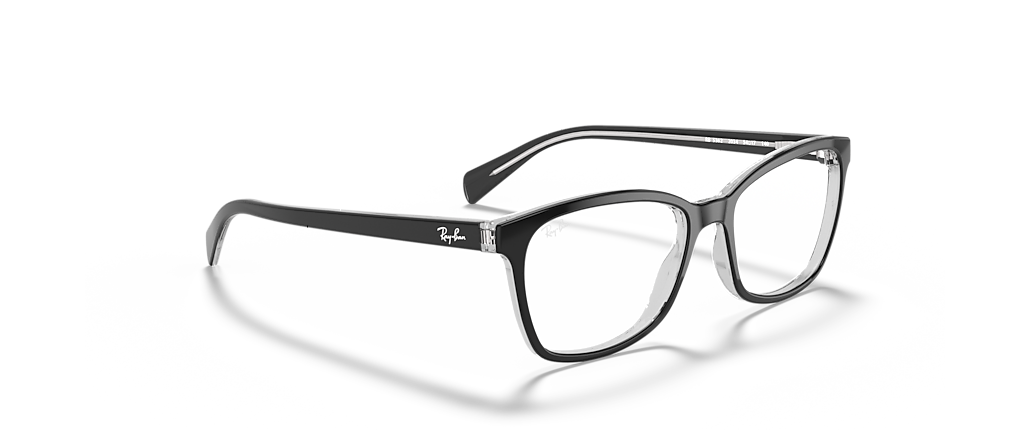 Ray-Ban RB5362 Optics Black On Transparent Frames Ray-Ban RB5362 Optics Black On Transparent Frames