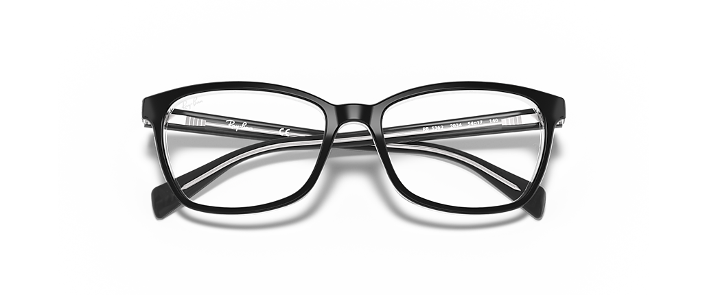 Ray-Ban RB5362 Optics Black On Transparent Frames Ray-Ban RB5362 Optics Black On Transparent Frames