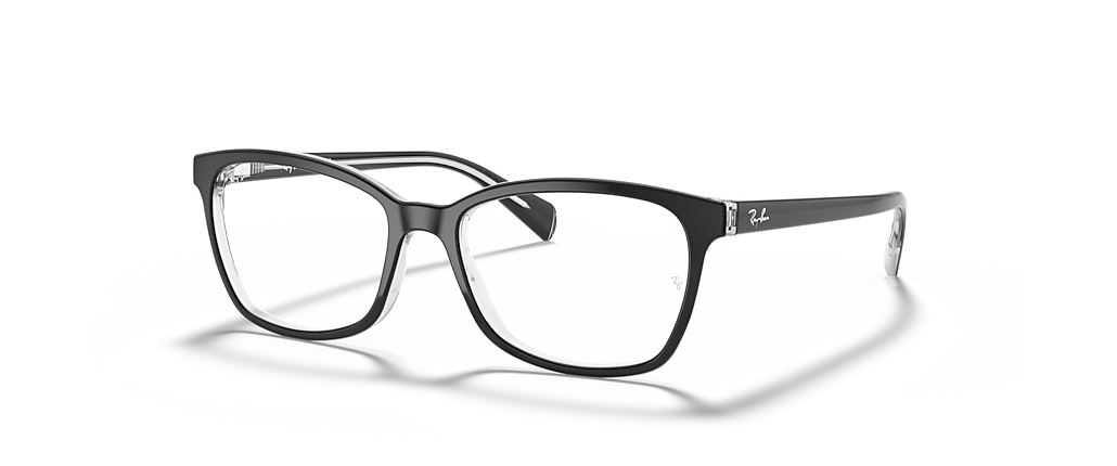 Ray-Ban RB5362 Optics Black On Transparent Frames Ray-Ban RB5362 Optics Black On Transparent Frames
