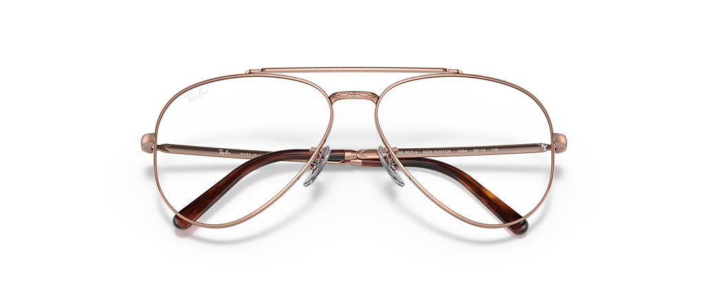 Ray-Ban RB3625V New Aviator Optics Rose Gold Frames Ray-Ban RB3625V New Aviator Optics Rose Gold Frames