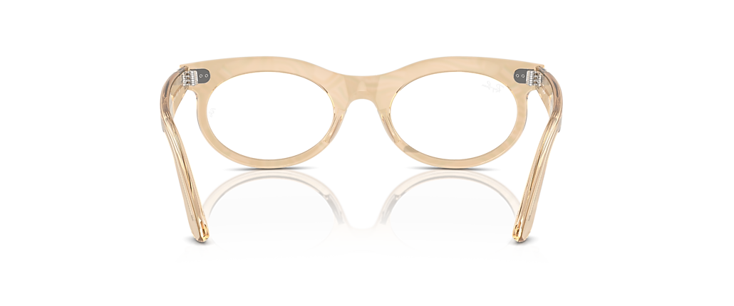 Ray-Ban RB2242V Wayfarer Oval Optics Change Photo Waves Brown Frames