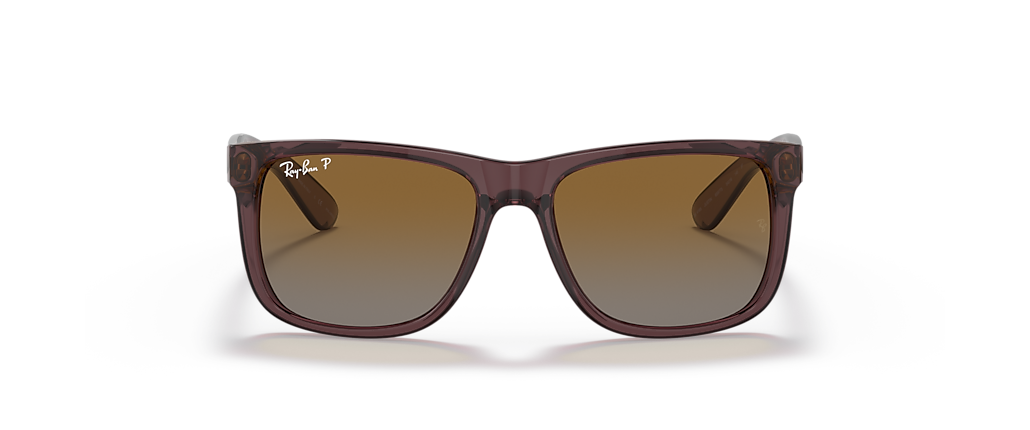 Ray-Ban RB4165 Justin Classic Transparent Dark Brown Sunglasses Ray-Ban RB4165 Justin Classic Transparent Dark Brown Sunglasses