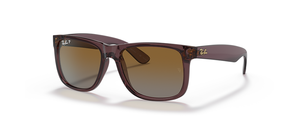 Ray-Ban RB4165 Justin Classic Transparent Dark Brown Sunglasses Ray-Ban RB4165 Justin Classic Transparent Dark Brown Sunglasses