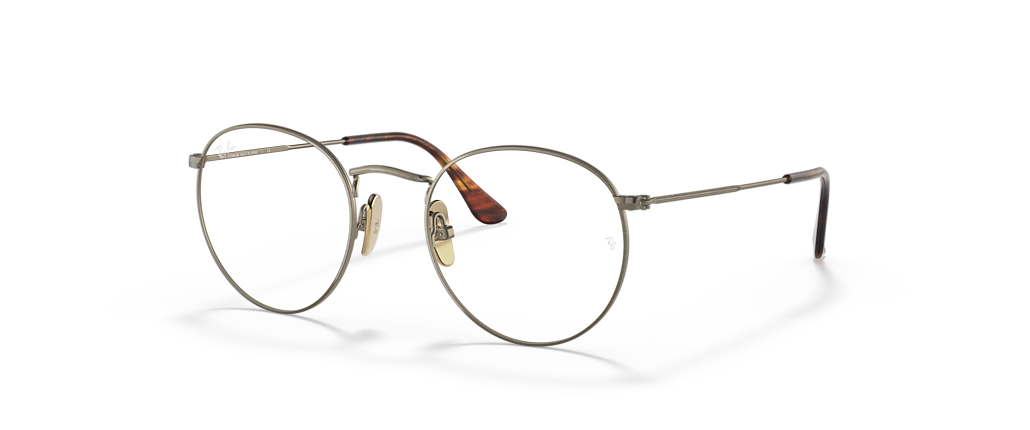 Ray-Ban RB8247V Round Titanium Optics Antique Gold Frames Ray-Ban RB8247V Round Titanium Optics Antique Gold Frames