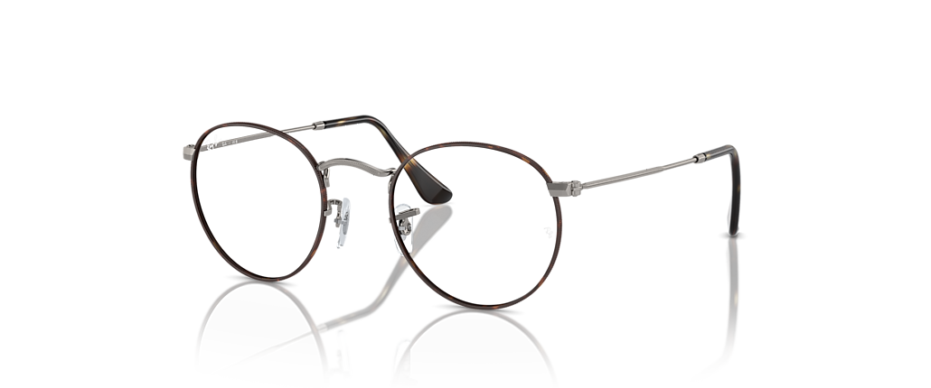 Ray-Ban RB3447V Round Metal Optics Havana On Gunmetal Frames Ray-Ban RB3447V Round Metal Optics Havana On Gunmetal Frames