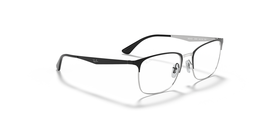 Ray-Ban RB6421 Optics Black On Silver Frames