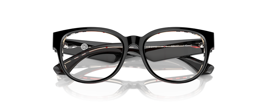 Burberry BE2410 Top Black On Vintage Check Frames