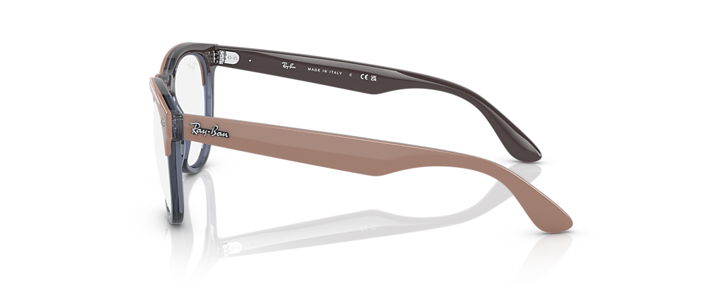 Ray-Ban RB4471V Iris Optics Beige On Transparent Dark Blue Frames