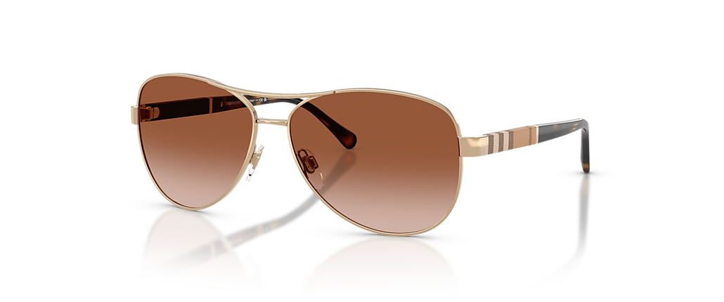 Burberry BE3080 Light Gold Sunglasses Burberry BE3080 Light Gold Sunglasses