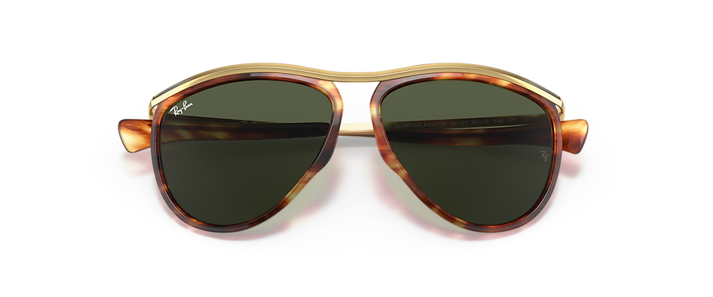 Ray-Ban RB2219 Aviator Olympian Striped Havana Sunglasses Ray-Ban RB2219 Aviator Olympian Striped Havana Sunglasses