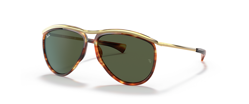 Ray-Ban RB2219 Aviator Olympian Striped Havana Sunglasses Ray-Ban RB2219 Aviator Olympian Striped Havana Sunglasses