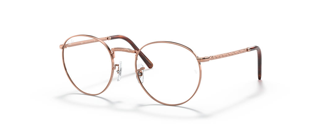 Ray-Ban RB3637V New Round Optics Rose Gold Frames