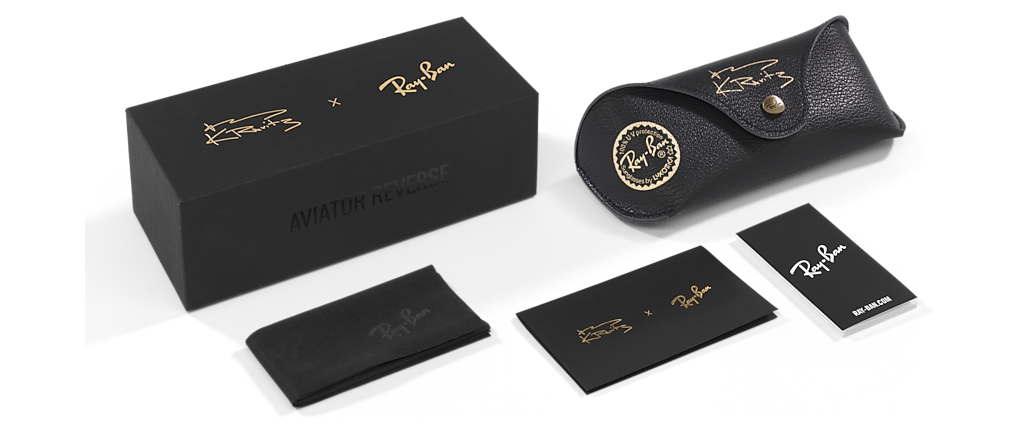 Ray-Ban RBR0101S Lenny Kravitz X Aviator Reverse Black Sunglasses