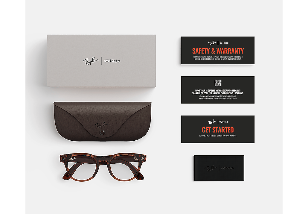 Ray-Ban Ray-Ban Meta Scriber Optics Transparent Umber Ray-Ban Meta Smart Glasses