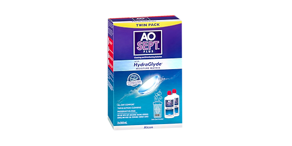 Alcon  AO Sept Plus Hydraglyde 2x360ml Solutions and Accessories