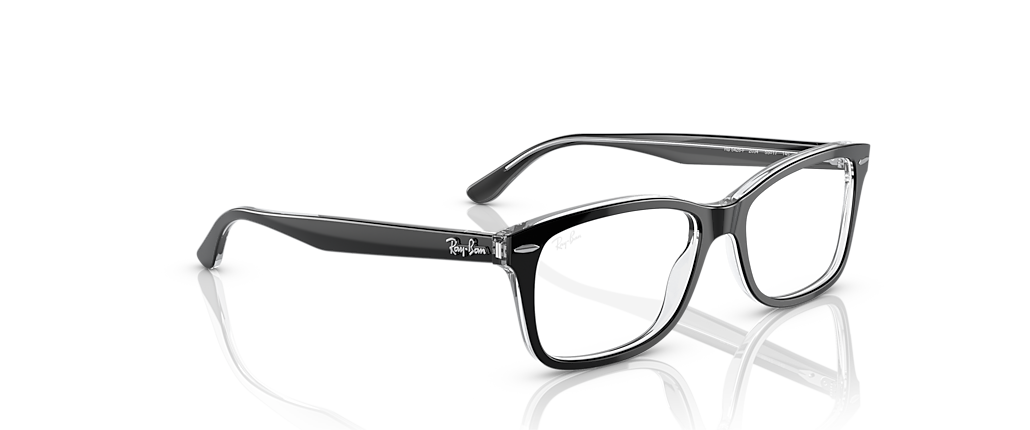 Ray-Ban RB5428F RB5428 Optics Black On Transparent Frames