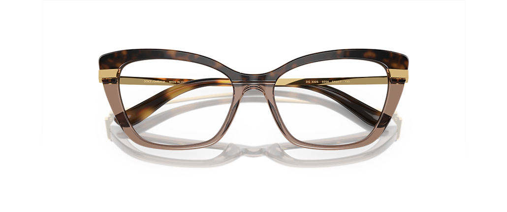 Dolce&Gabbana DG3325 Havana On Transparent Brown Frames