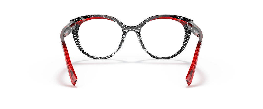 Alain Mikli A03129 ELINETTA Crystal /Black / Red Frames
