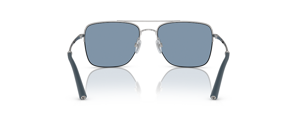 Oliver Peoples OV1343S R-2 Blue Ash/Brushed Silver Sunglasses