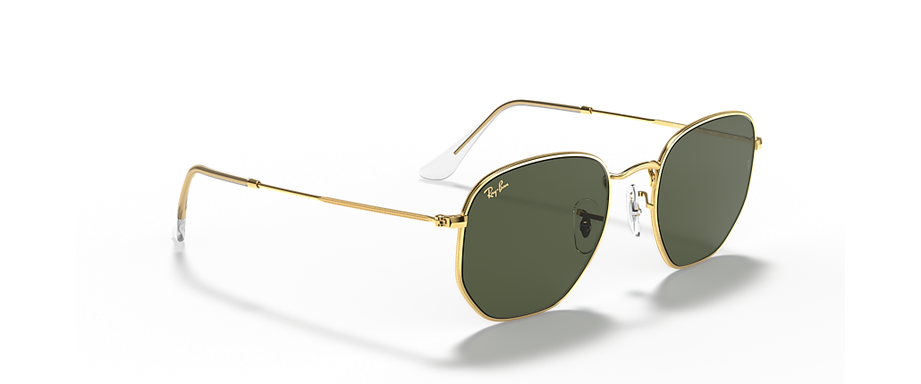 Ray-Ban RB3548 Hexagonal Gold Sunglasses