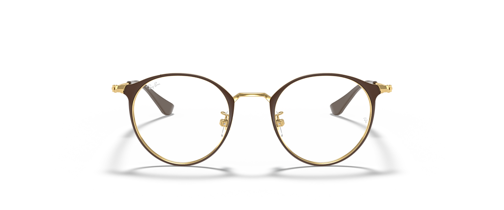 Ray-Ban RB6378F RB6378 Optics Brown On Gold Frames